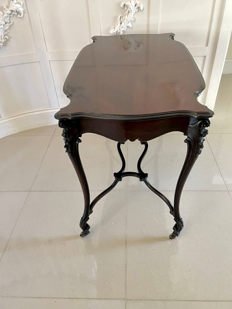Outstanding Quality Antique Victorian Carved Mahogany Freestanding Centre Table - Image 5
